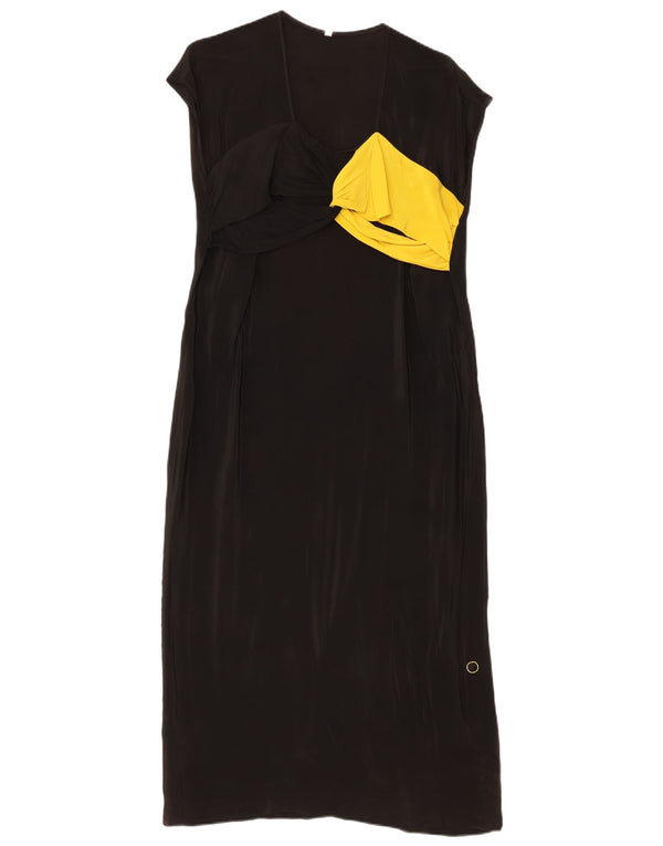 Rochie maxi vintage pentru femei IT 42 Medium Black Colorblock