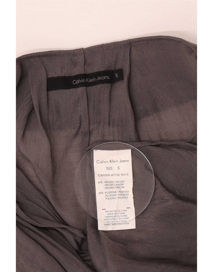Bluză supradimensionată pentru femei Calvin Klein Jeans Top UK 10 Small Gri