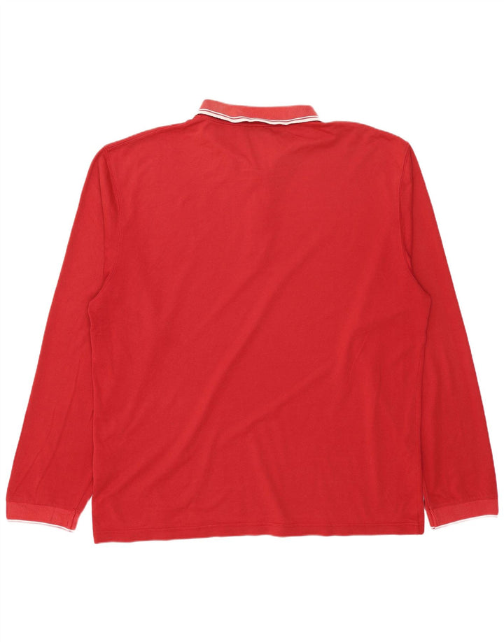 Tricou polo pentru bărbați Champion cu mânecă lungă 2XL roșu