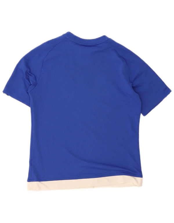 Tricou cu grafic Climalite Adidas pentru băieți Top 13-14 ani, albastru, color block
