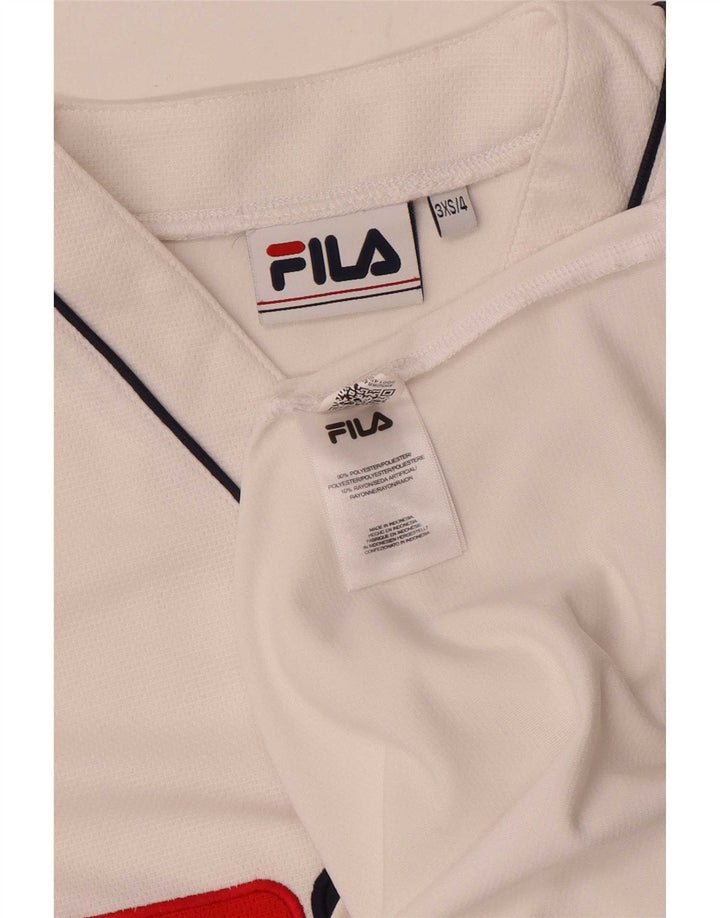 Top din jerseu grafic pentru bărbați Fila 2XS, alb, poliester color bloc