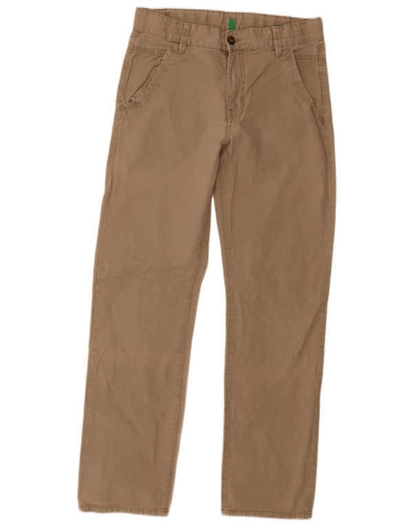Pantaloni chino drepte pentru băieți Benetton 15-16 ani W30 L30 bej