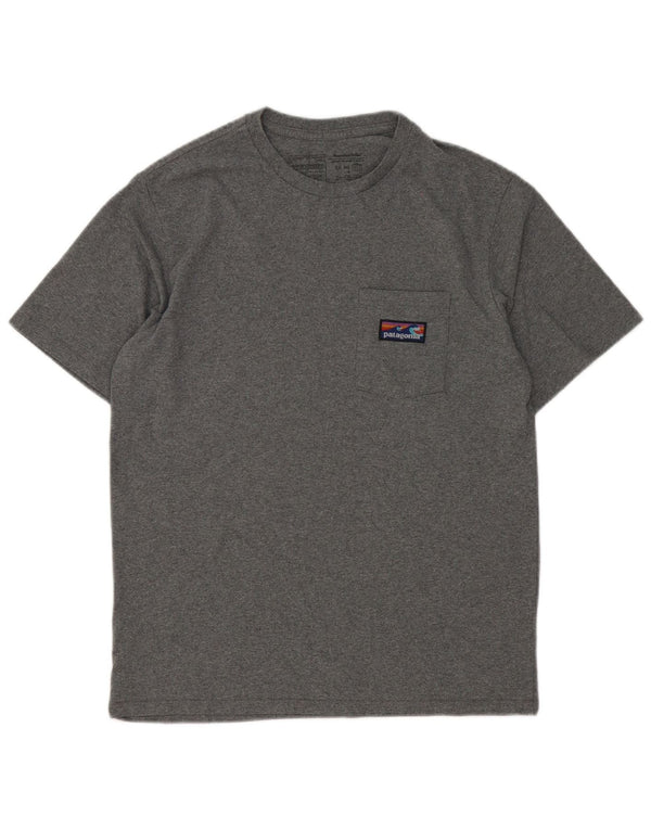 Tricou Patagonia pentru bărbați, cu croiala normală, top mic, gri bumbac