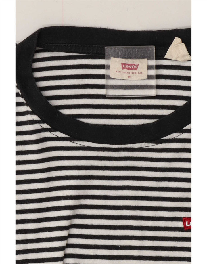 Top tricou Levi's pentru femei UK 14 Medium Black Pinstripe