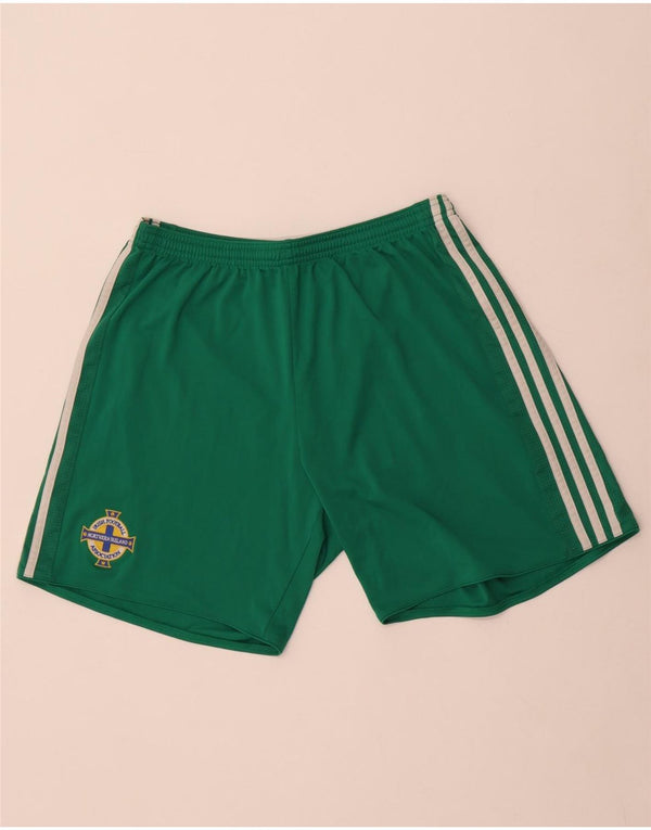 Pantaloni scurți sport pentru fotbal irlandez Adidas pentru bărbați, mari, verde, poliester