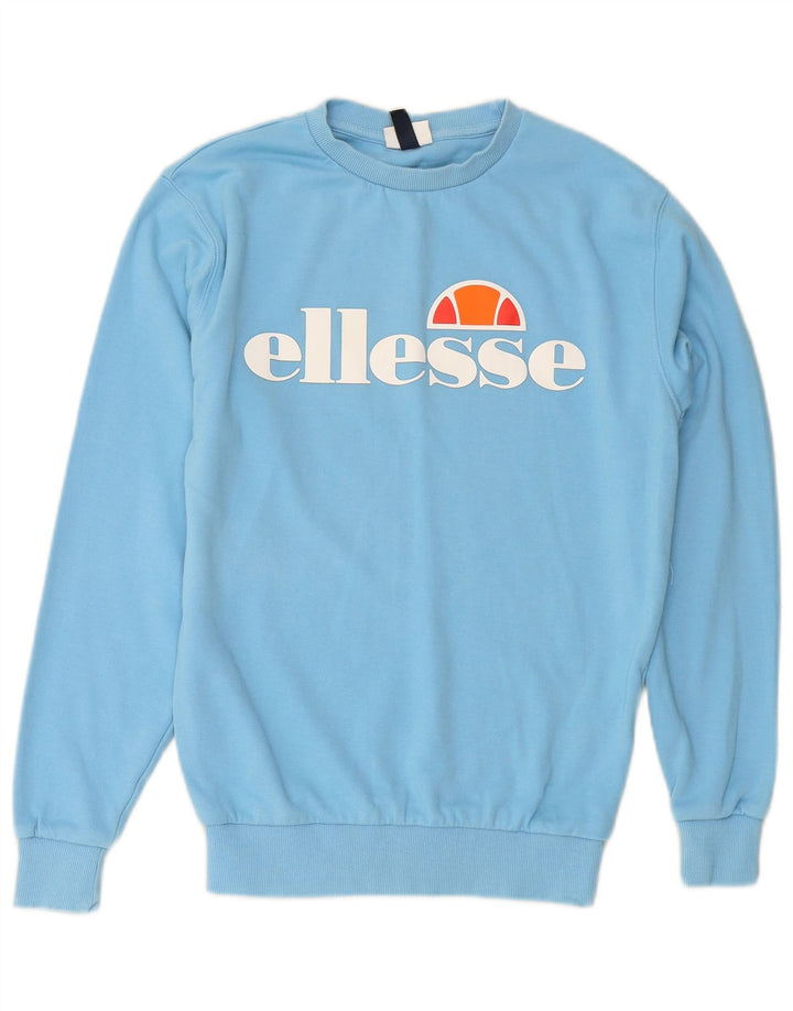 Hanorac cu grafic pentru femei ELLESSE Pulover UK 8 mic, albastru, bumbac