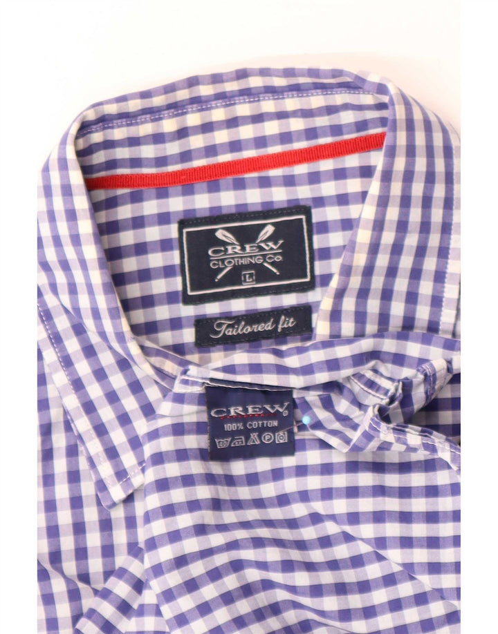 Crew Clothing Cămașă croită pentru bărbați, mare, albastru, bumbac