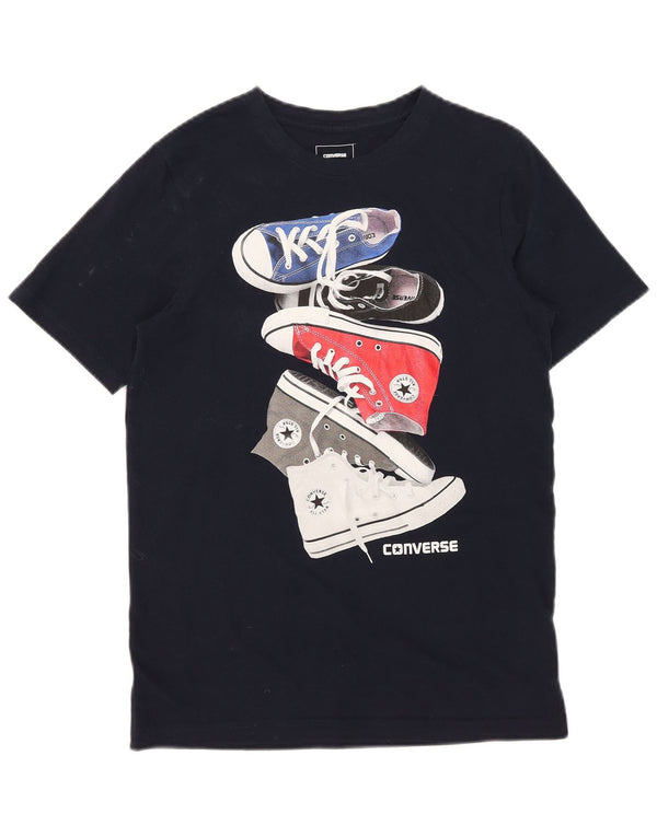 Tricou grafic Converse pentru băieți Top 13-14 ani XL bumbac bleumarin