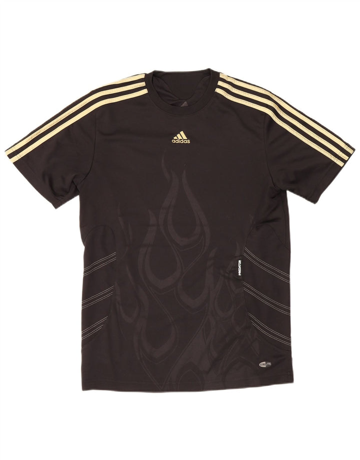 Tricou pentru bărbați Adidas cu model abstract Top mic poliester negru