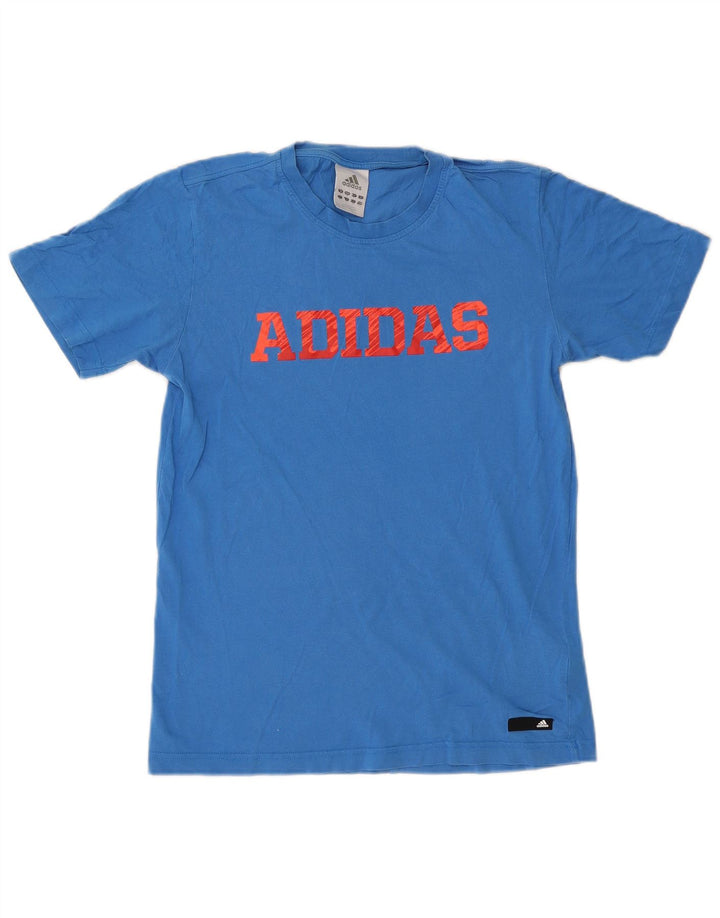 Tricou grafic pentru bărbați Adidas Top mic, albastru, bumbac