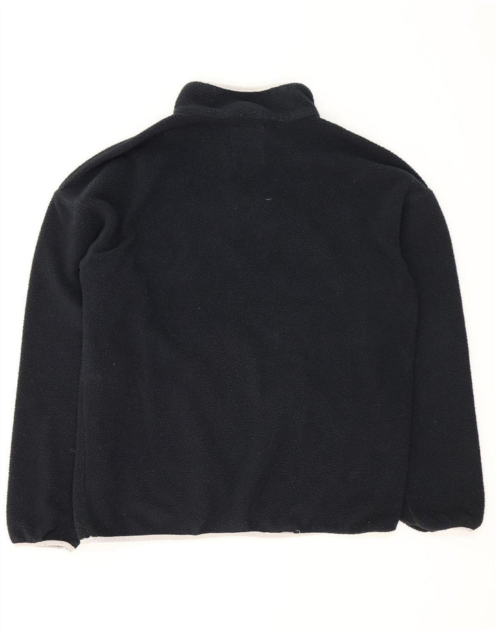 Pulover Columbia pentru bărbați, cu gât cu nasturi, fleece, mare, negru, poliester