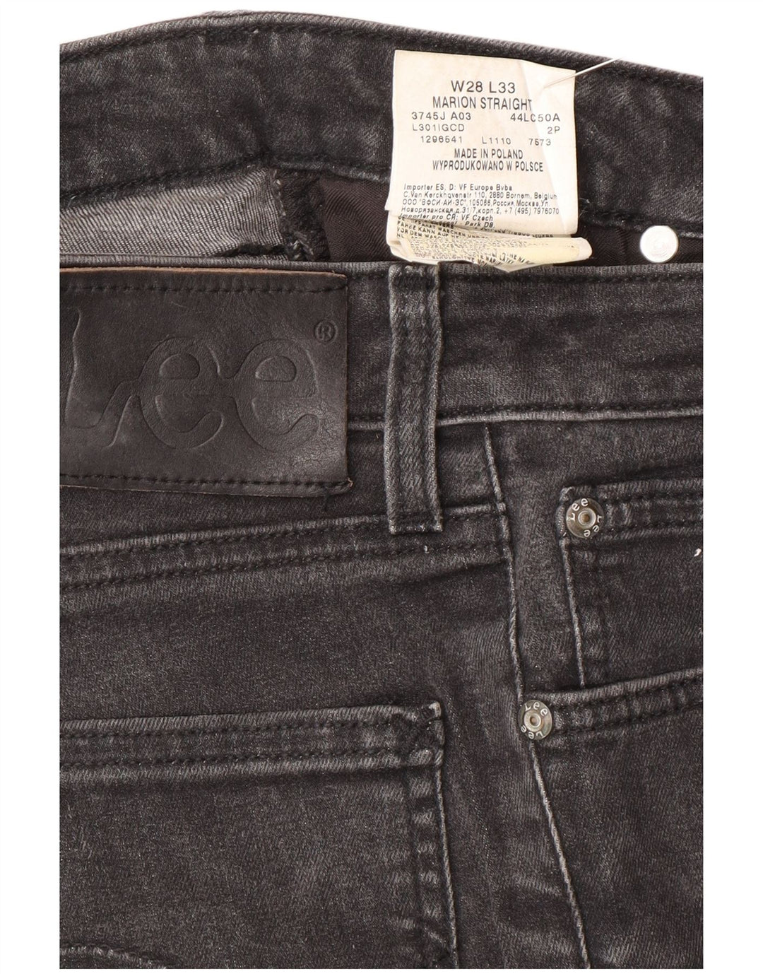 Blugi Lee Marion drepte pentru femei W28 L33 bumbac gri
