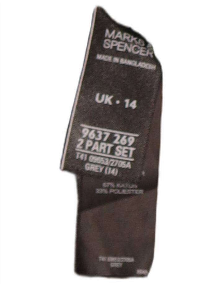 Pulover cardigan cu paragate pentru femei Marks & Spencer UK 14 gri mediu