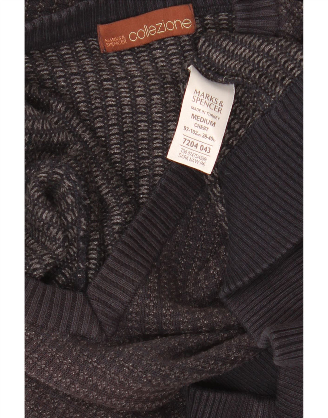 Pulover pentru bărbați Marks & Spencer, cu decolteu în V, mediu acrilic, albastru bleumarin