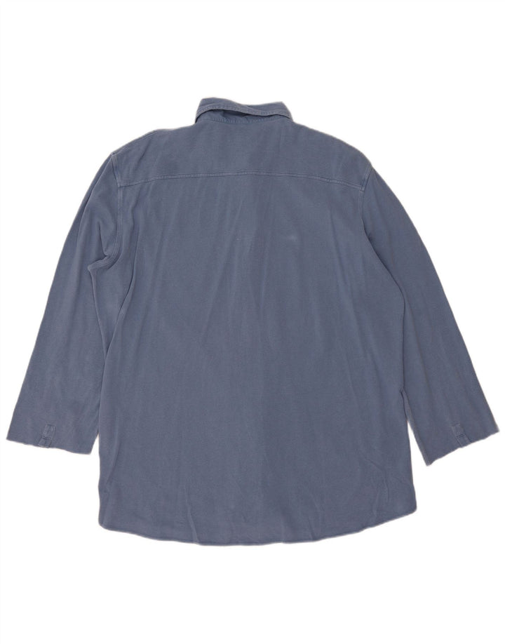 Cămașă Fay pentru bărbați cu mâneci 3/4 2XL, bumbac albastru