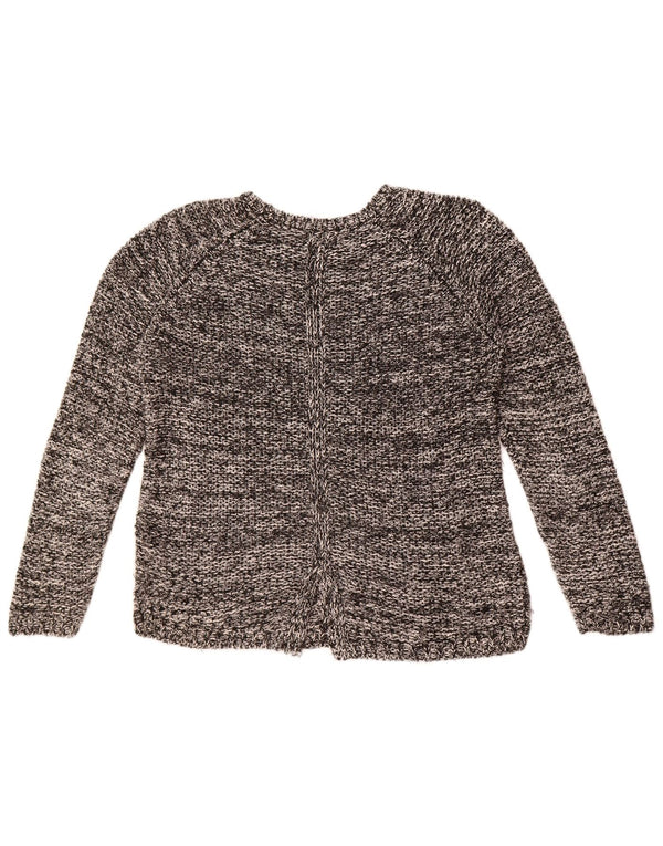 Pulover pentru femei Massimo Dutti cu gâtul barca UK 14 Medium Gri Pete