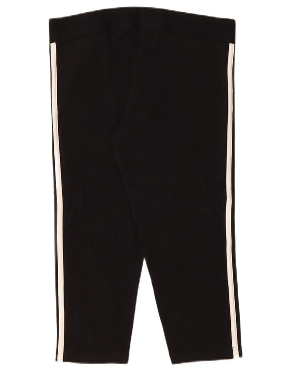 Leggings Capri Adidas pentru femei Marea Britanie 16/18, mare, negru, bumbac