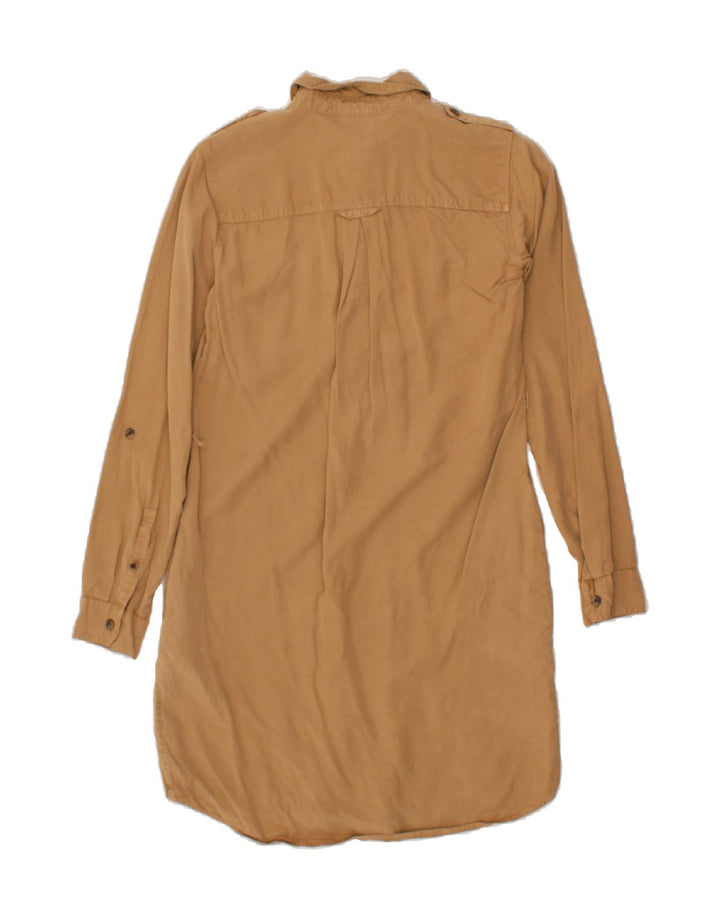 EDDIE BAUER Womens Pullover Shirt Dress US 4 Small Brown Lyocell Vintage Eddie Bauer and Second-Hand Eddie Bauer from Messina Hembry 