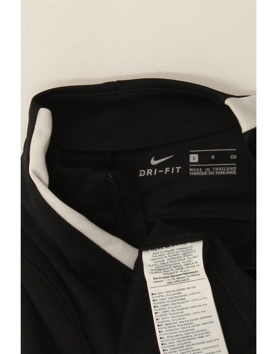 Trening pentru bărbați Dri Fit, cu fermoar, cu pulover, negru, colorblock