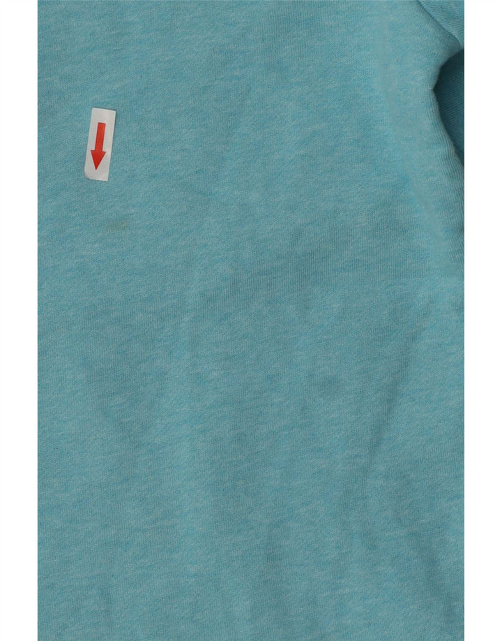 Crew Clothing Hanorac pentru bărbați cu fermoar și gât Pulover Bumbac albastru mediu