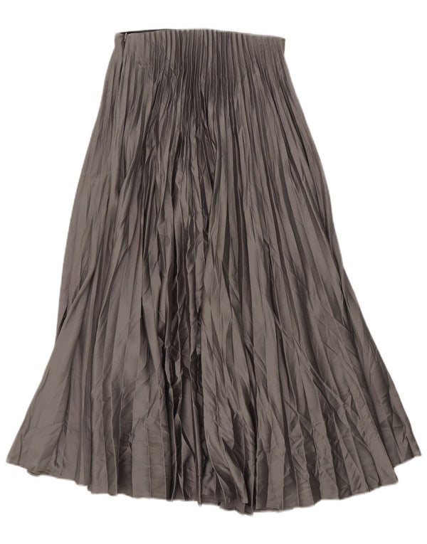 Zara Womens Pleated Skirt XS W24 Grey Polyester