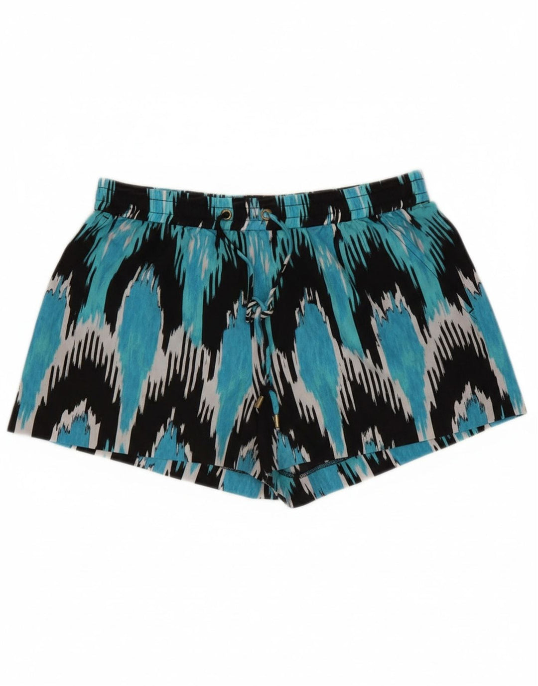 MICHAEL KORS Womens Sport Shorts UK 8 Small  Blue Ikat Polyester