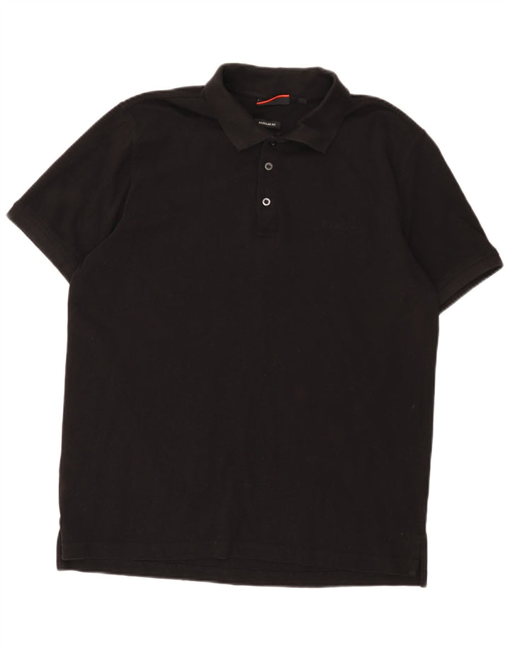 Cămașă polo pentru bărbați Pierre Cardin, mare, negru, cu formă normală