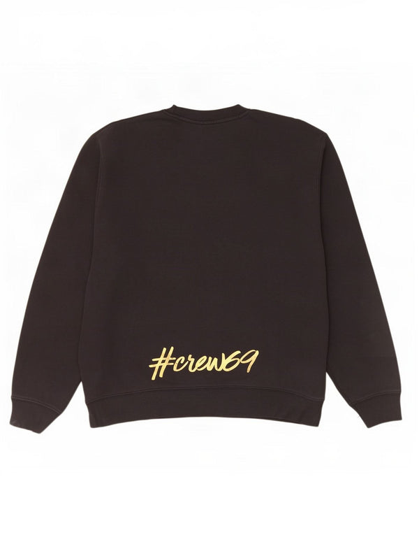 Russell Athletic Mens Graphic Sweatshirt Jumper Medium Black Cotton