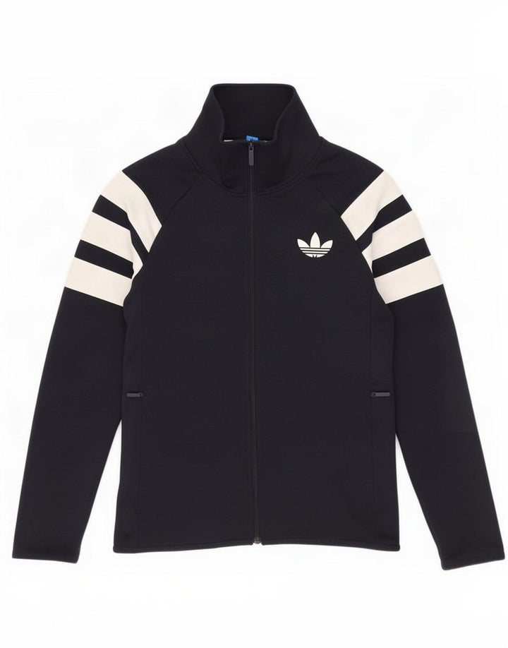 Jachetă de trening pentru bărbați Adidas, albastru mic, poliester color bloc