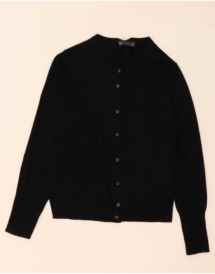 Pulover cardigan pentru femei Marks & Spencer UK 14 Medium Black Viscose