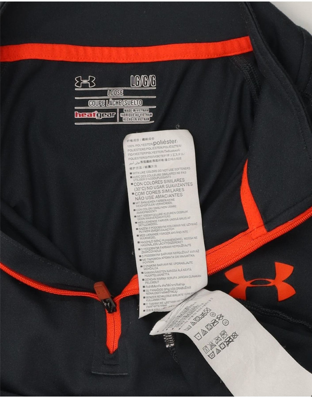 Pulover Under Armour pentru bărbați Heat Gear, cu fermoar, cu gât, mare, gri