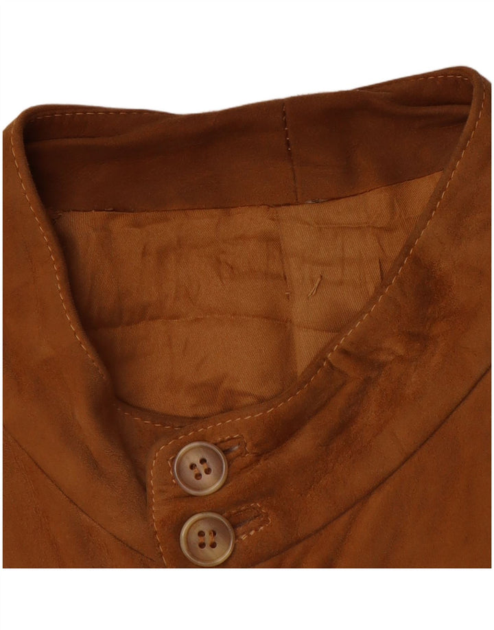 Bomber Vintage pentru bărbați din piele intoarsa UK 38 Maro Mediu