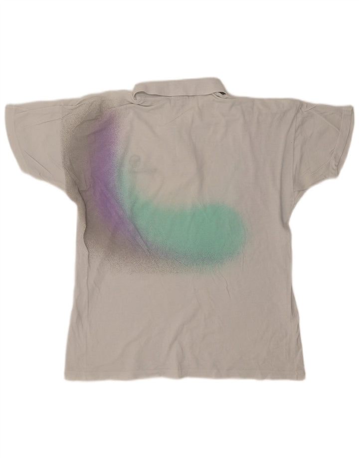 SERGIO TACCHINI Tricou polo pentru bărbați, bumbac alb mediu Tie Dye