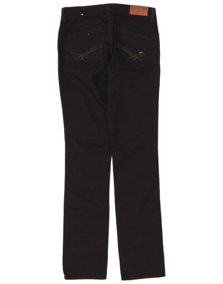 Pantaloni casual Tommy Hilfiger pentru femei cu talie joasă L30 L34 bumbac negru