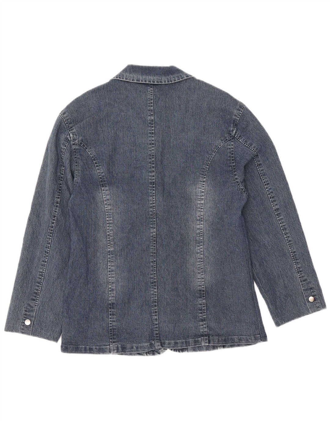 Jachetă vintage pentru femei din bluz cu 2 nasturi IT 50 XL bumbac albastru
