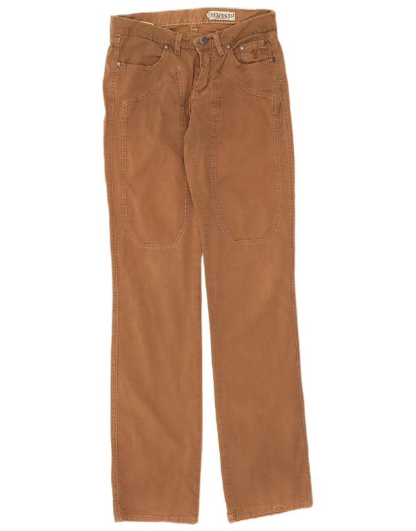 Pantaloni casual drepti pentru femei Jeckerson W25 L32 bumbac bej