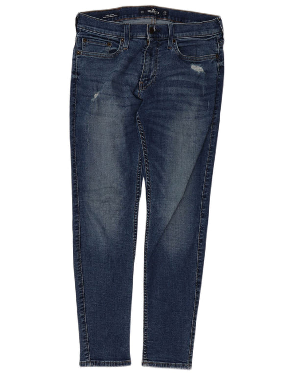 Blugi skinny distressed pentru femei Hollister W30 L28 Bumbac albastru