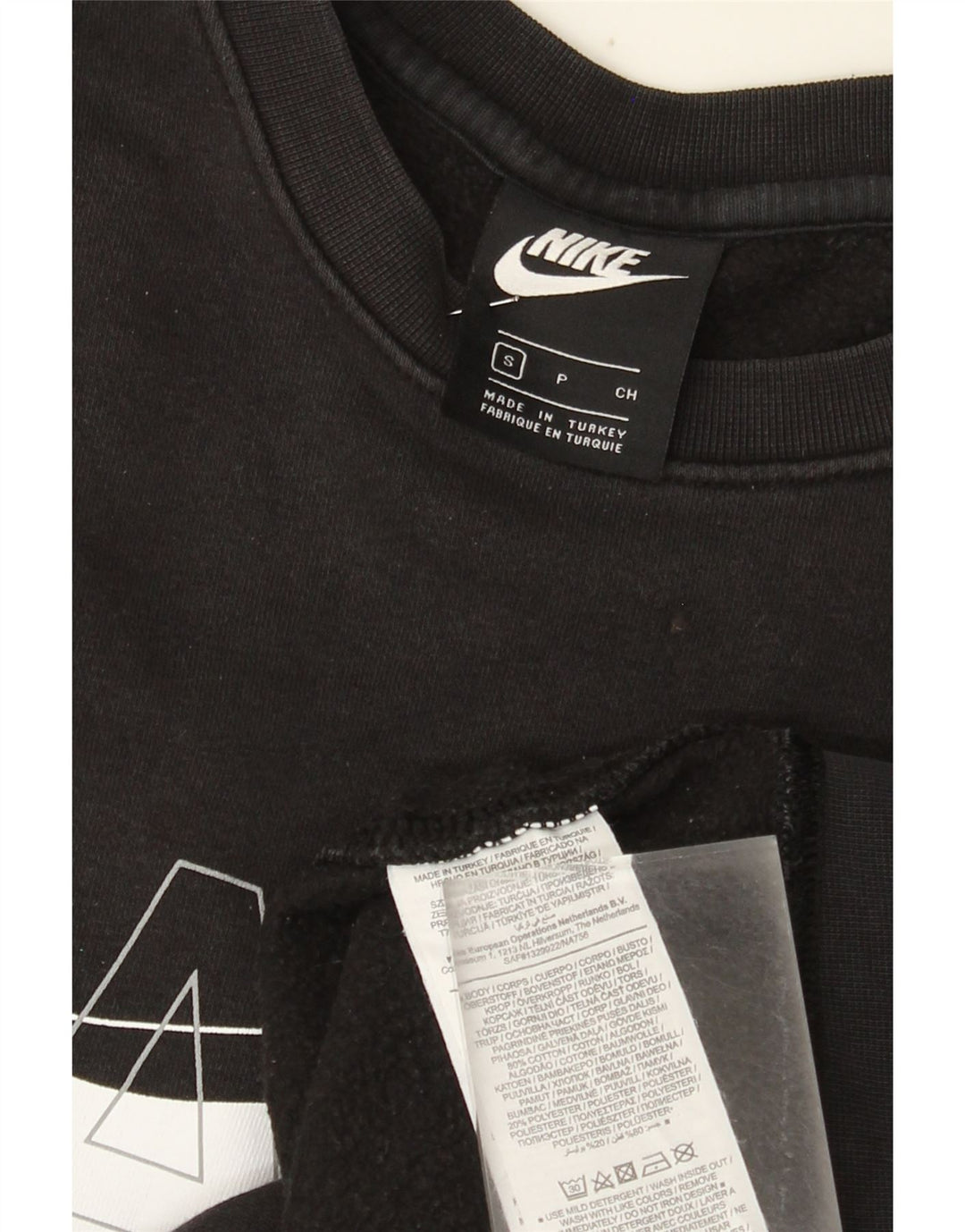 Hanorac grafic pentru bărbați Nike Pulover mic, negru, bumbac