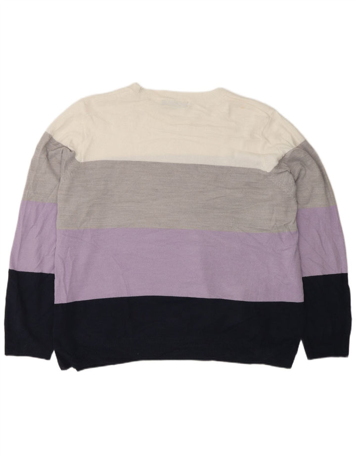 Pulover pentru femei Marks & Spencer cu decolteu triplu UK 22 2XL Multicolor