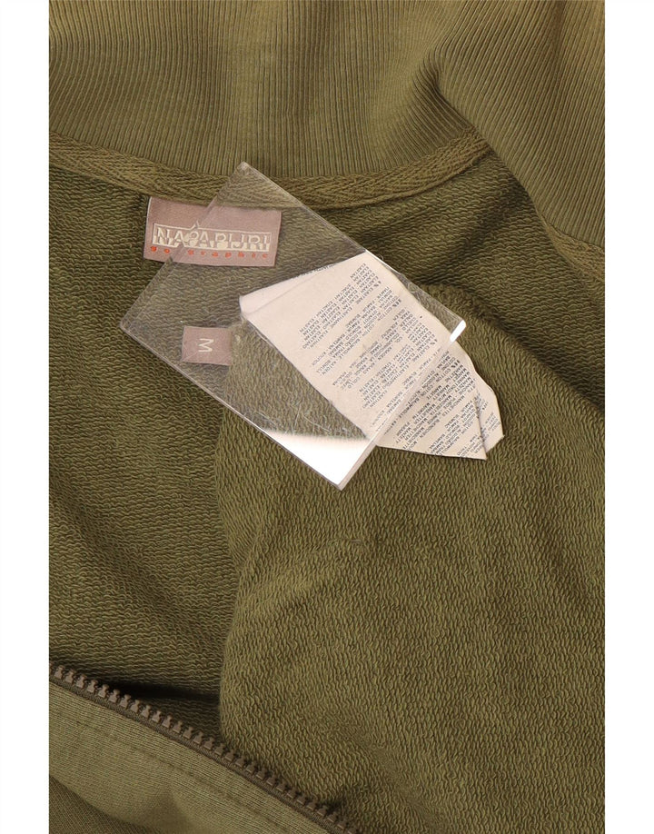 Jachetă de top pentru trening grafic NAPAPIJRI pentru bărbați, bumbac kaki mediu