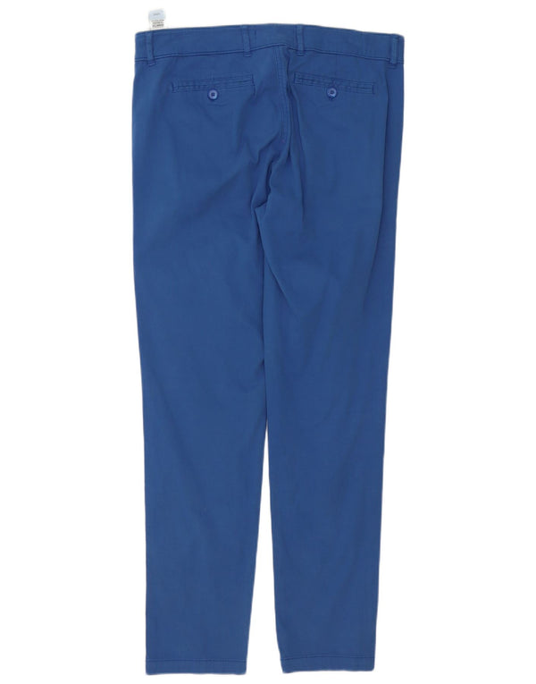 Pantaloni chino subțiri pentru femei Marks & Spencer UK 12 Medium L32 L30 Bumbac albastru