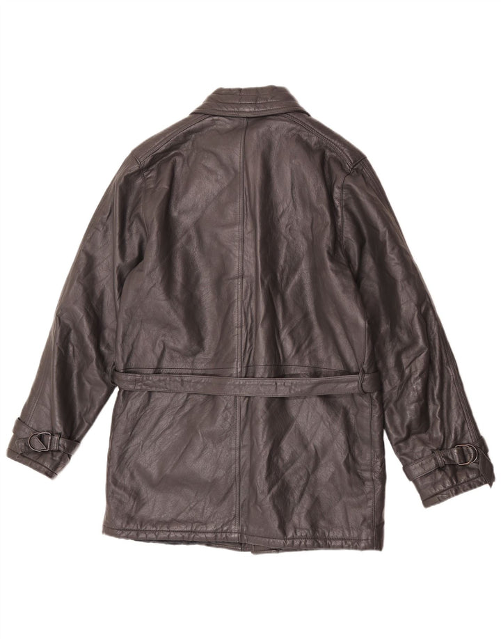Jachetă de piele vintage pentru bărbați UK 36 Small Gri