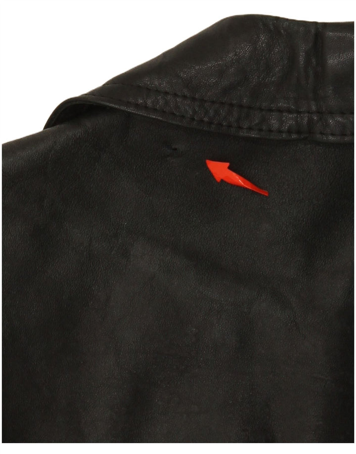 Jachetă de piele pentru bărbați VINTAGE UK 38 Medium Black