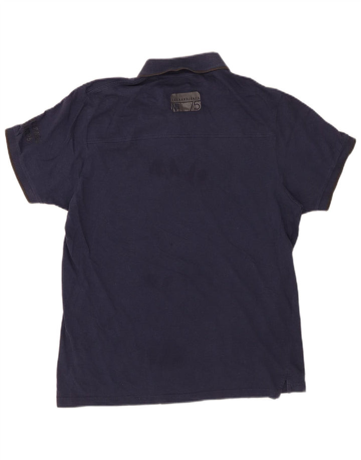 Cămașă polo pentru bărbați JACK & JONES, mare din bumbac bleumarin