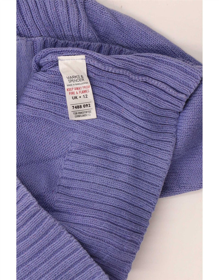 Pulover cardigan pentru femei Marks & Spencer UK 12 bumbac violet mediu