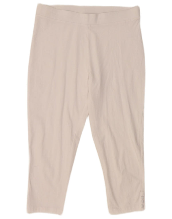 Leggings Capri pentru femei M&Co UK 14, mare, alb, bumbac