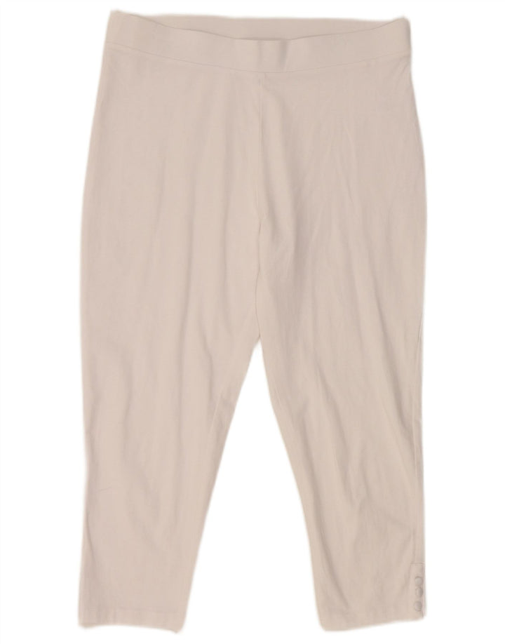 Leggings Capri pentru femei M&Co UK 14, mare, alb, bumbac