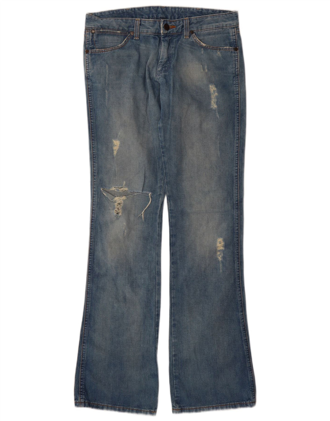 Blugi pentru femei Wrangler Megan Distressed Bootcut W28 L34 Bumbac albastru
