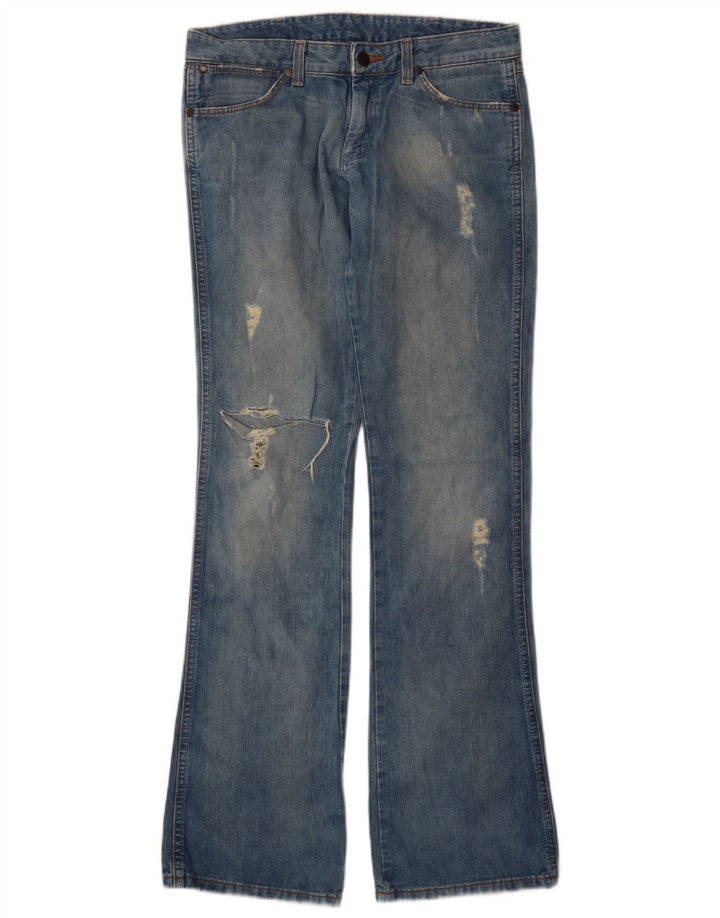 Blugi pentru femei Wrangler Megan Distressed Bootcut W28 L34 Bumbac albastru