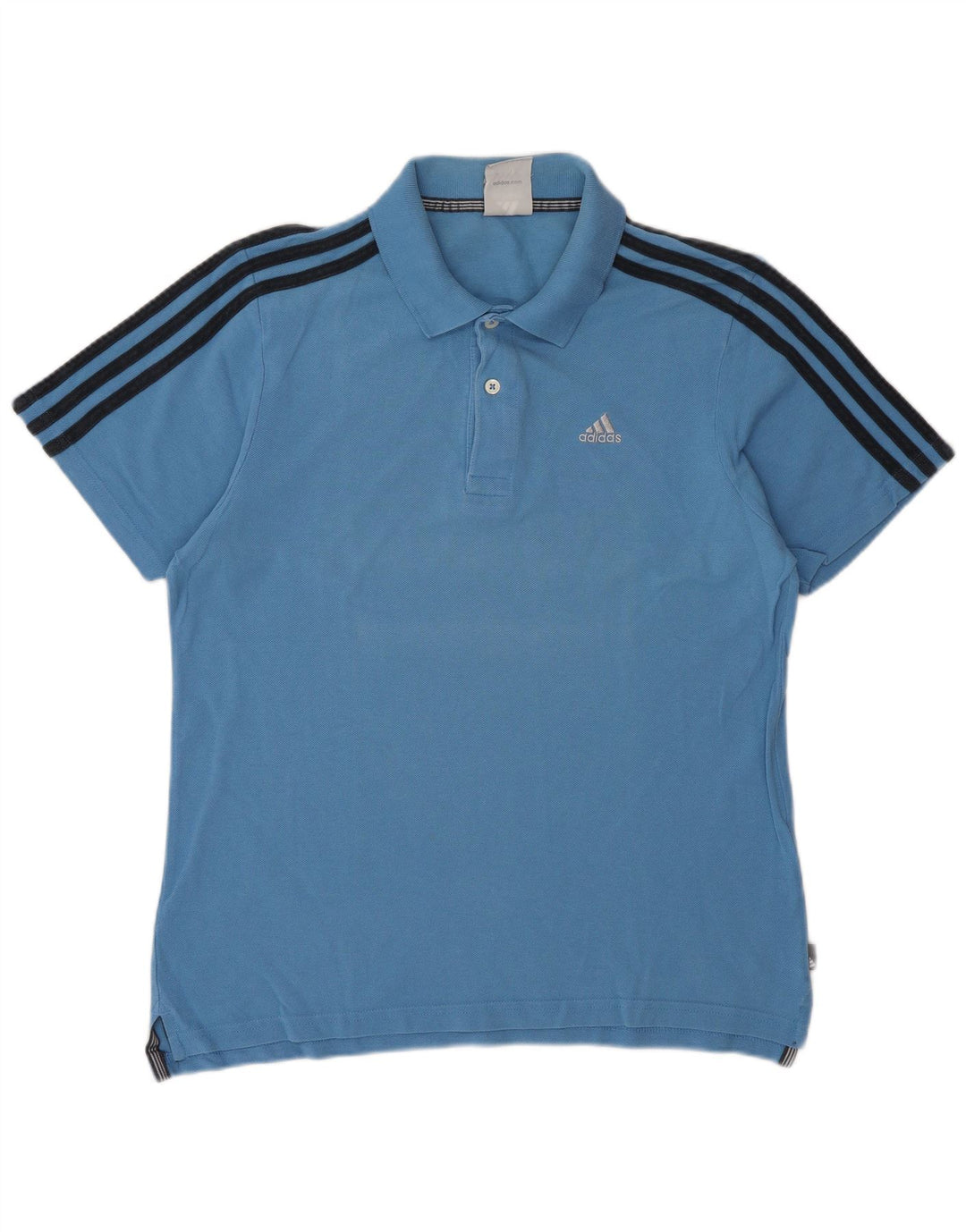 Tricou polo ADIDAS pentru bărbați, bumbac albastru mediu